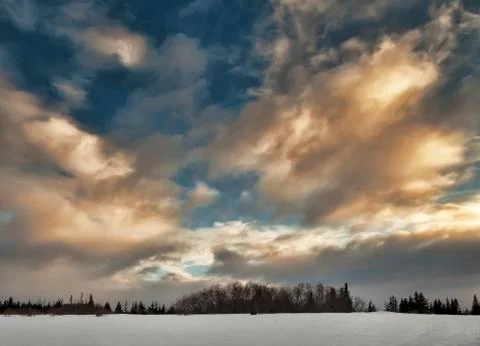 Winter Clouds Stock Photos