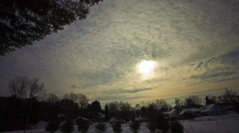Winter Clouds Time-lapse Video stock 60807377