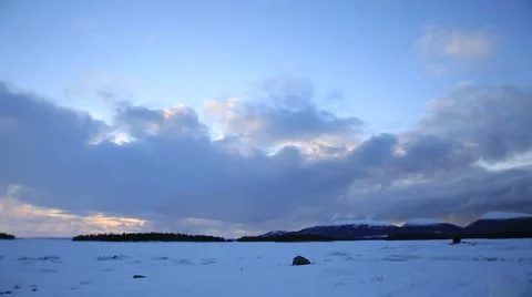 Winter clouds timelapse Video stock 49365682