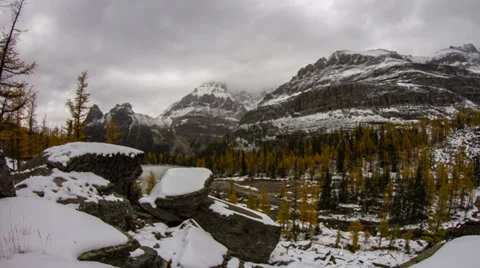 Winter clouds with Yukness Mountain Stock-Footage 33227791