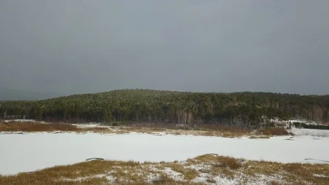 Winter Coast Flight Stock Footage 95780108