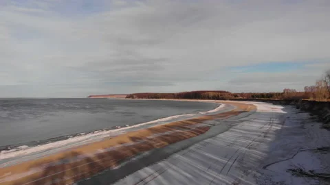 Winter coast Stock Footage 147508137
