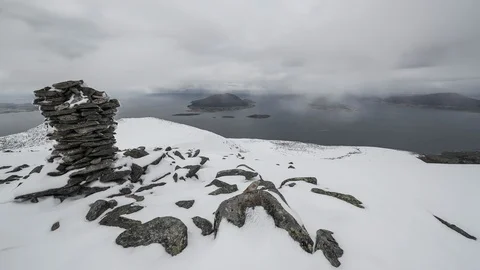 Winter coast line Stock Footage 87802839