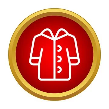 Winter coat or jacket icon representing season clothing Stock Illustration