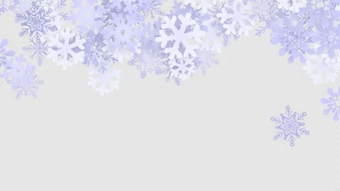 Winter cold snowflakes transition with alpha transparent animation overlay. Stock Footage 249502821