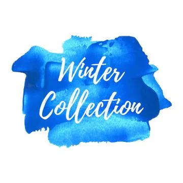 Winter Collection vector word, text, icon, symbol, poster, logo on hand drawn Stock Illustration