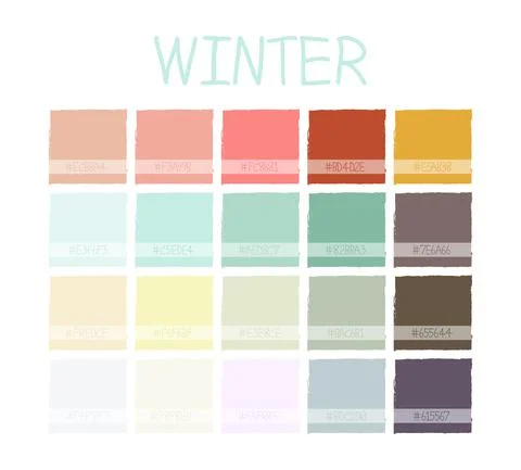 Winter Color Tone with Code. Vector Illustration Stock-Illustration