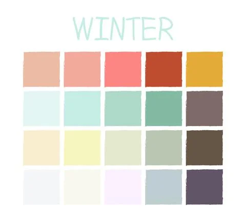 Winter Color Tone without Code. Vector Illustration Stockillustratie