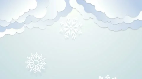 Winter is coming, animated background. A cold Christmas with snowfall and clo Stock Footage 160143282
