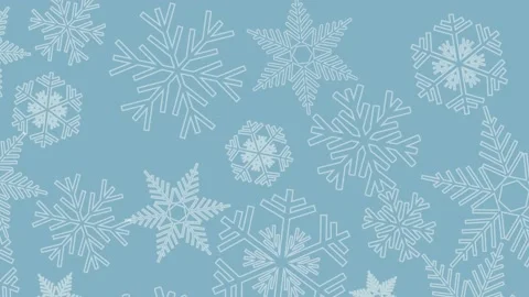 Winter is coming, animated on blue background. A cold Christmas with snowfall Video stock 158364508