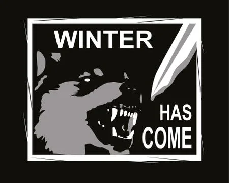 Winter is coming design for tshirt Stock Illustration