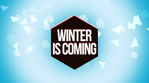 Winter Is Coming with fall snowflakes and geometric elements Stock Footage 220885476