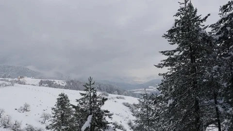 Winter is coming over the mountains Timelapse Stock-Footage 83363494