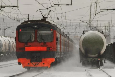 Winter Commute Stock Photos