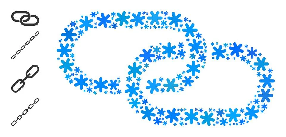 Winter Composition Chain Element Icon of Snow Stockillustratie