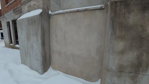 Winter Concrete Texture with Snow Accumulation Stock Footage 323486591