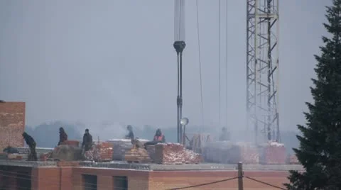 Winter construction 03 Stock Footage 20481236