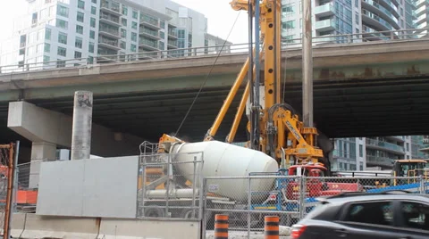 Winter Contruction Stock Footage 35540614