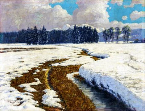 Winter country Stock Illustration