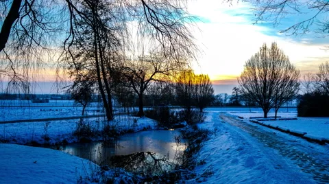 Winter on the country side in Germany Stock Footage 63169805