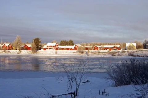Winter in Dalarna Stock Photos