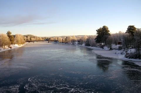Winter in Dalarna Stock Photos