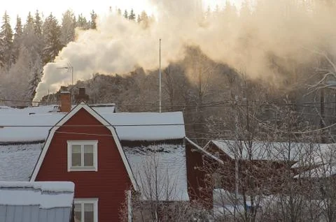 Winter in Dalarna Stock Photos