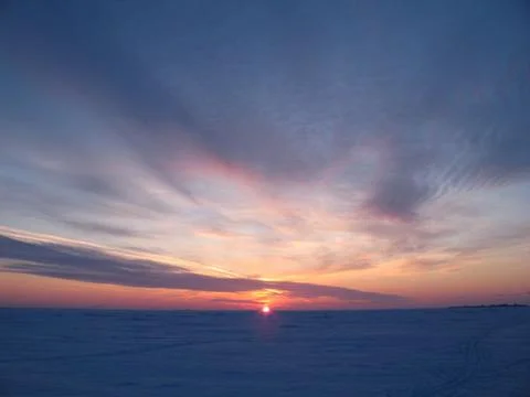 Winter, dawn 2 Stock Photos