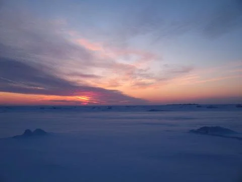 Winter, dawn 8 Stock Photos