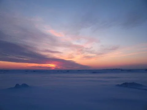 Winter, dawn 9 Stock Photos