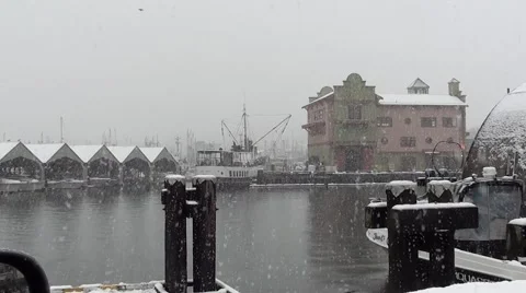 Winter Day At The Harbour.m2ts Stock Footage 1099728
