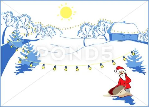 Winter day Stock Illustration