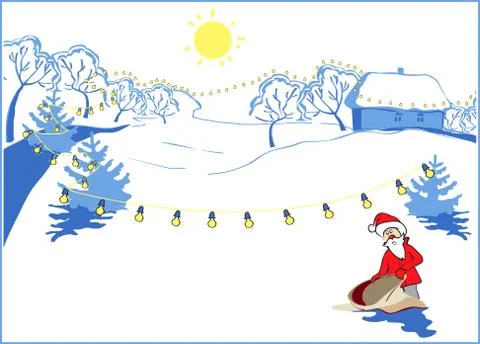 Winter day Stock Illustration