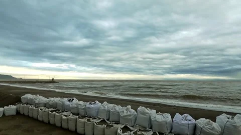 Winter day by the sea Stock Footage 304547944