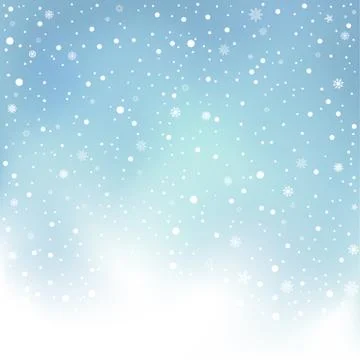 Winter day snow background Stock Illustration