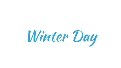 Winter Day typography animated video. Winter Day text Stock Footage 288511811