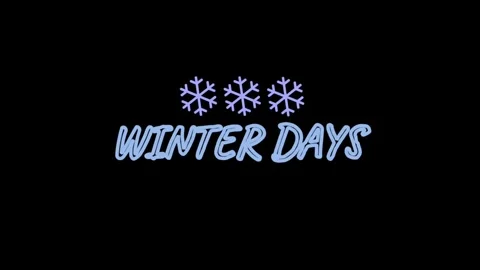 Winter days text animation Stock Footage 293681538