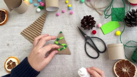 Winter decor. Handmade decoration. Stock Footage 256789424