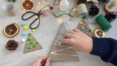 Winter decor. Handmade decoration. Stock Footage 256789763