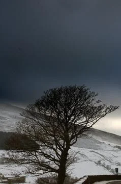 Winter in Derbyshire Stock Photos