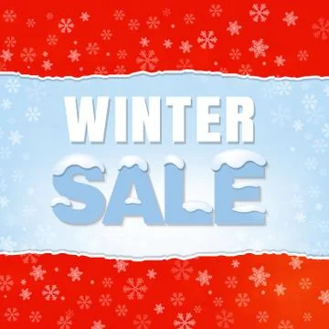 Winter Discount Banner Stock Illustration