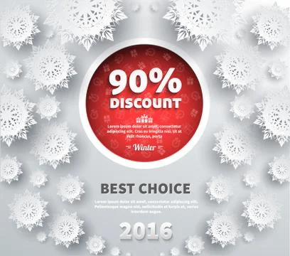 Winter Discount Best Choice Design Flat Stock Illustration