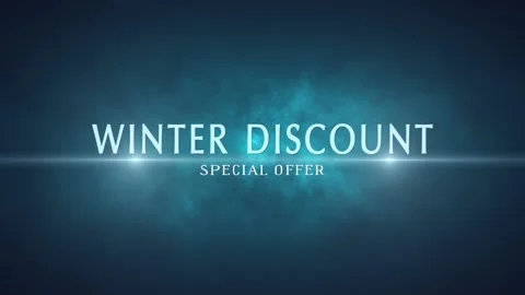 Winter discount. Special offer (dumping, percentages, purchases, sale). Intro. Stock Footage 169753977