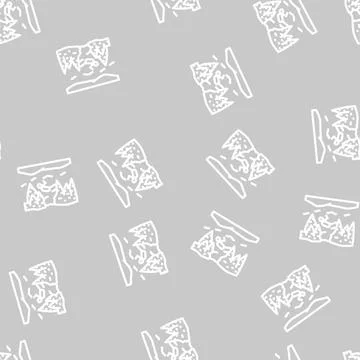 Winter diving line vector seamless pattern Illustrazione stock
