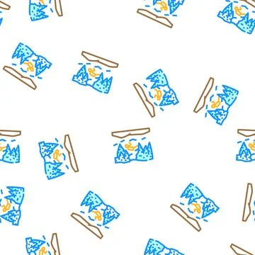 Winter diving vector seamless pattern 库存插图