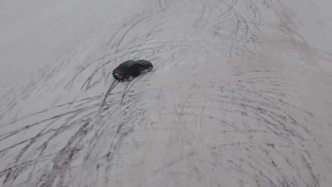 Winter drift by car. Stock Footage 147491898