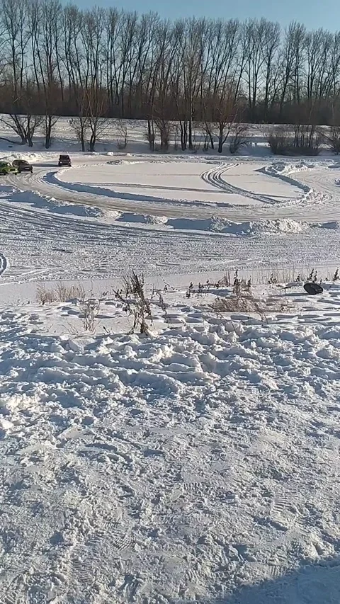 Winter drift on ice Video stock 172053309