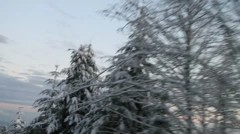 Winter Drive Video stock 15188177