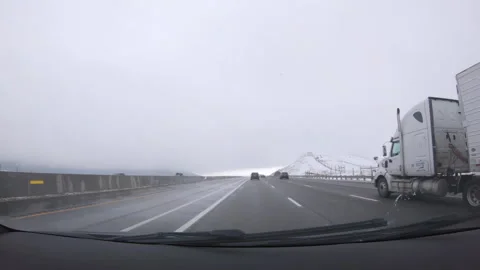 Winter Drive on I-25 Heading to Colorado Springs from Denver Stock Footage 286993208