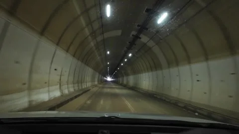Winter Drive POV Passing Through Kamikinayama Tunnel in Furano Hokkaido Japan Vídeo Stock 333696903